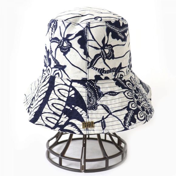 Dior Dior Logo Metal Bucket Hat 57 Navy Gray Cotton Hats 01DJW924 - Picture 5 of 10